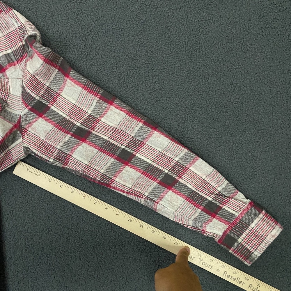 RRL Ralph Lauren Plaid Double Cloth Western Shirt Mens Large Flannel Pearl snap - Picture 8 of 9